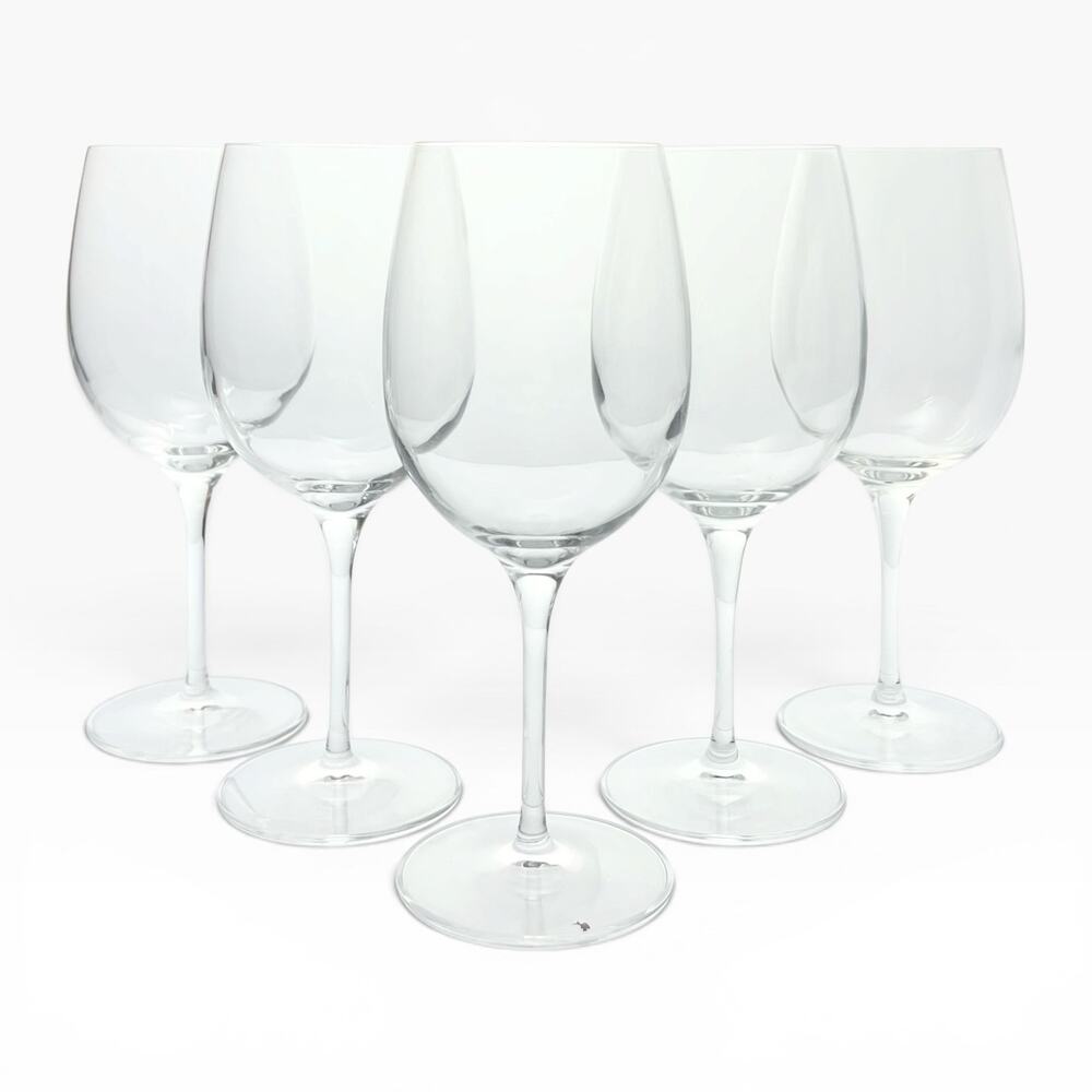 Luigi Bormioli Set of 5 Wine Glasses 8 3/8” 17oz Signed